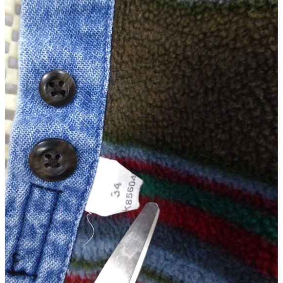 Wolverine Denim Shirt Jacket XXL Fleece Lined Button Up Workwear Coat - Picture 5 of 13